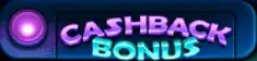 Cashback Bonus button in the upper right corner of the Midnight Fruits 81 main game screen with purple background and small indicator dot